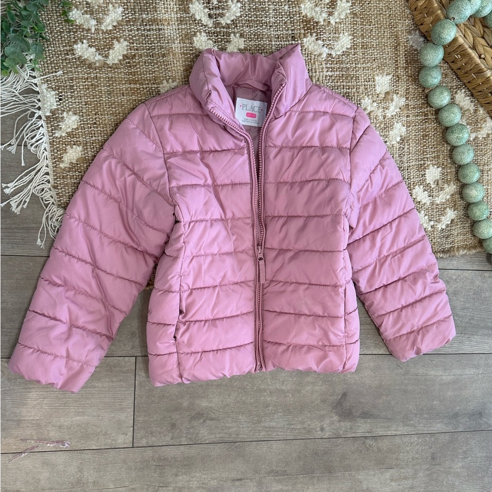 Children’s Place Girl’s Fall Winter Puffer Coat Pink Kids Puffer Jacket Size Sm